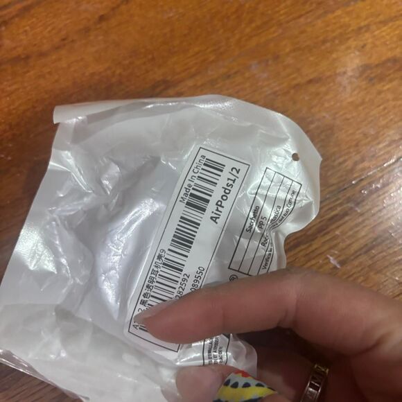 APPLE 1/2 Airpod Clear Black Case Protective Trendy Minimalist Headphones - Picture 3 of 3